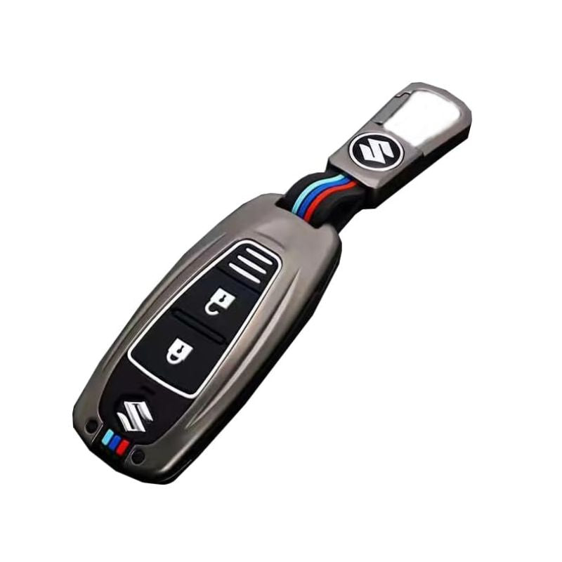 Load image into Gallery viewer, Suzuki Metal Shell &amp; Soft Silicone Full Protection Car Key Fob Case Cover For Swift, Vitara, S-Cross, SX4
