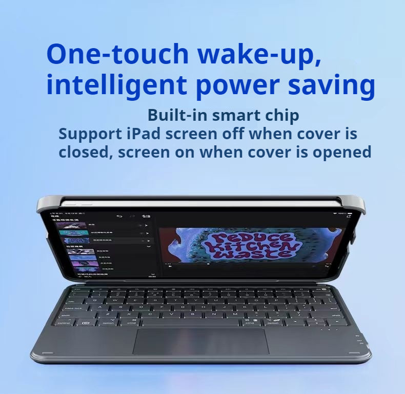 Load image into Gallery viewer, [Detachable] Apple iPad Air 11-inch M2 (2024) Magnetic Touch Wireless Keyboard Case
