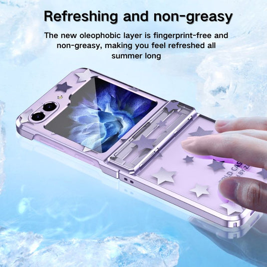 Samsung Galaxy Z Flip 6 SM-F741 Electroplated Full-cover Hinge Protection Blingbling Series Case