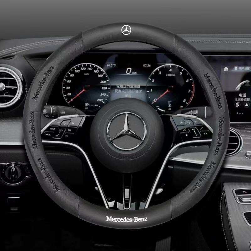 Load image into Gallery viewer, Mercedes-Benz Suede Carbon Fiber Car Steering Wheel Covers For C260L, C200L, GLC, GLA,  E300L, A180, GLB220, CLA

