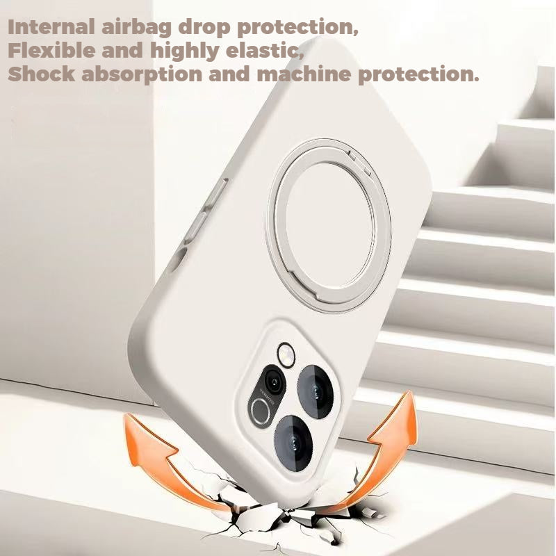 Load image into Gallery viewer, [Magsafe Compatible] OPPO Find X9/Pro - Premium 360° Magnetic Rotatable Stand Liquid Silicone Case with Braided Lanyard
