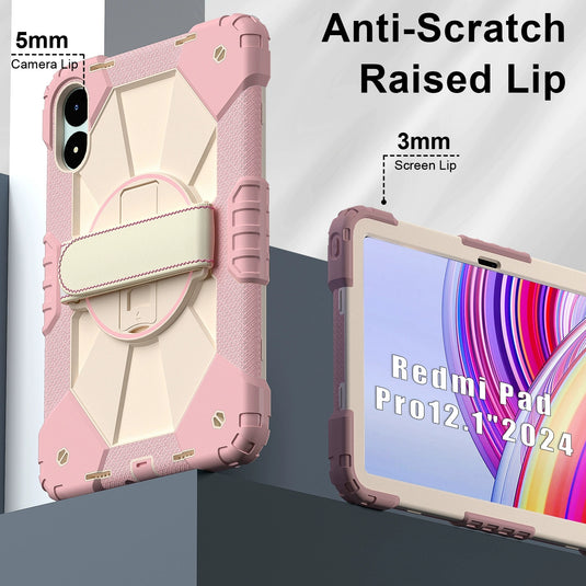 [Built-in Stand][With Wrist Strap] Xiaomi Redmi Pad Pro/Poco Pad 12.1’’ (2024) Full-cover Silicone Shockproof Case