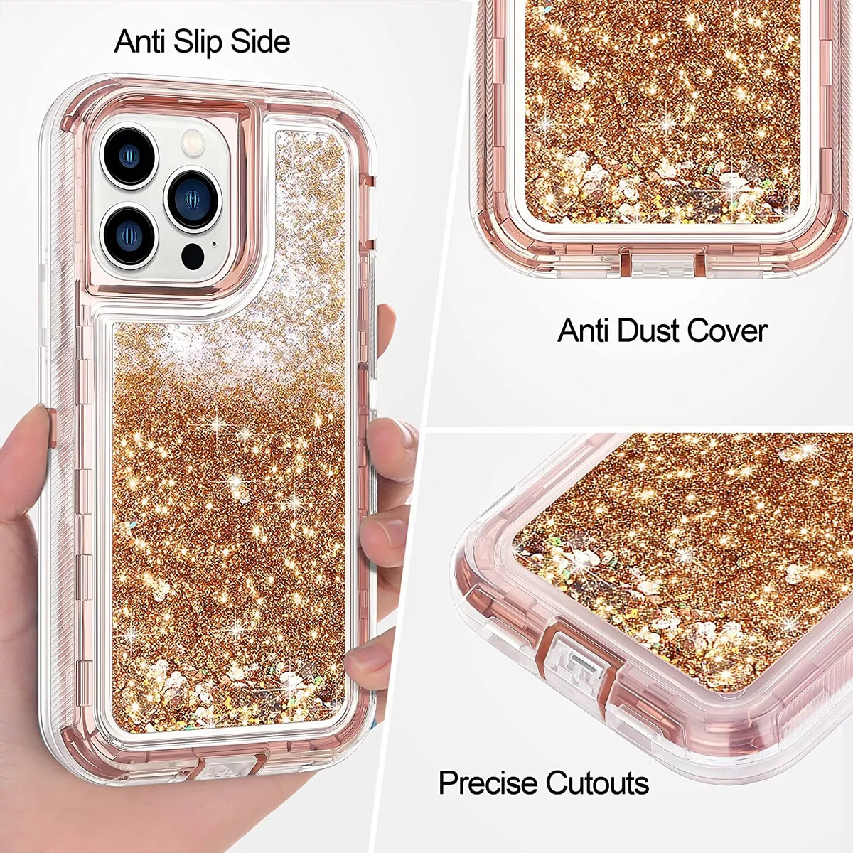 Apple iPhone 6/6S/7/8/Plus/SE 2020 Glitter Clear Transparent Liquid Sand Watering Case - i-Station Mobile Phone & Electronic Device Repair and Accessories