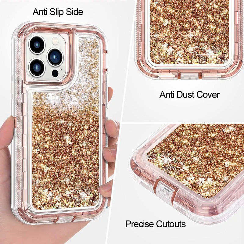 Load image into Gallery viewer, Apple iPhone 11/Pro/Max Glitter Clear Transparent Liquid Sand Watering Case
