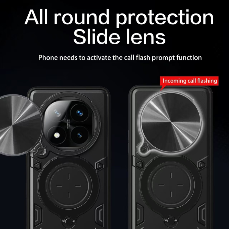 [With Slide Lens Cover][Built-in Stand] Xiaomi Redmi Note 14 Pro+ 5G TPU Shockproof Stand Series Case - i-Station Mobile Phone & Electronic Device Repair and Accessories