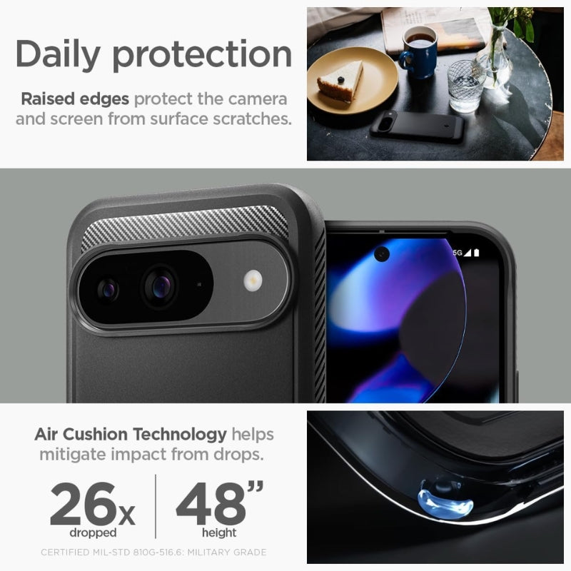 Load image into Gallery viewer, Google Pixel 9 / 9 Pro - Airbag-Like Corners Air Cushion Bumper Protective Technology, Slim Lightweight Soft TPU Raised Edge Protection Non-Slip Grip Cover Heavy Duty Series Case
