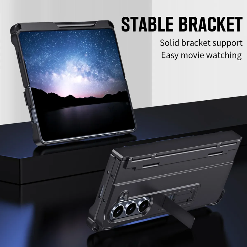 Load image into Gallery viewer, [Built-in Stand][With Pen Slot] Samsung Galaxy Z Fold 6 SM-F956 Hinge Protection Armor Hard PC Heavy Duty Series Case
