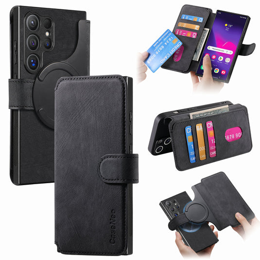 [Magsafe Compatible][Detachable] Samsung Galaxy A17 (SM-A176) Leather Flip Shockproof Wallet Series Case With Card Slot - i-Station Mobile Phone & Electronic Device Repair and Accessories