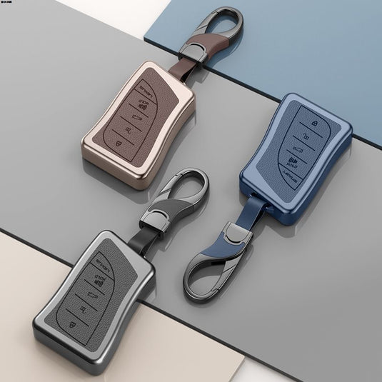 Lexus Aluminum Alloy Leather Car Key Fob Case Cover For ES200, ES300,  RX300, 350h, NX200, LX570