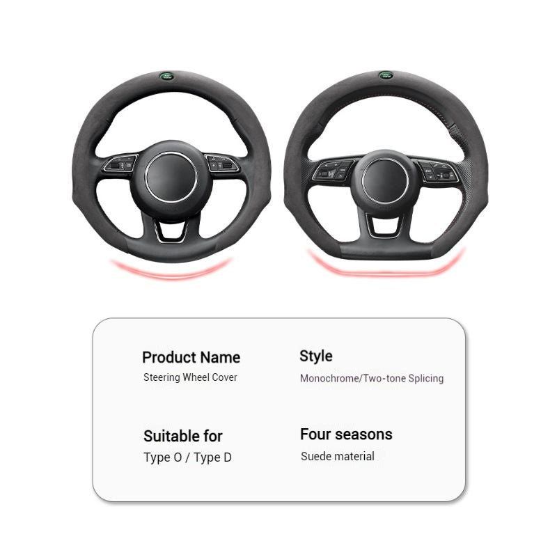 Load image into Gallery viewer, [38 CM] Land Rover Suede Car Steering Wheel Covers With Logo For Evoque, Discovery Sport, Defender, Velar - i-Station Mobile Phone &amp; Electronic Device Repair and Accessories
