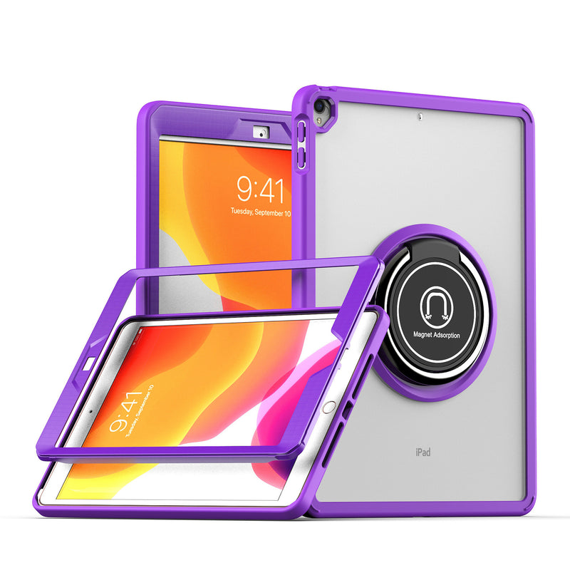 Load image into Gallery viewer, [Built-in Ring Bracket] Apple iPad 7/8/9 10.2&#39;&#39; 7/8/9th Gen (2019/2020/2021) Acrylic Transparent Anti-Bend Protective Case
