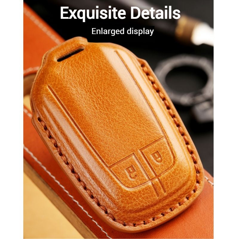Load image into Gallery viewer, Isuzu Handcrafted Genuine Leather Car Key Fob Case Cover For D-MAX, MU‑X
