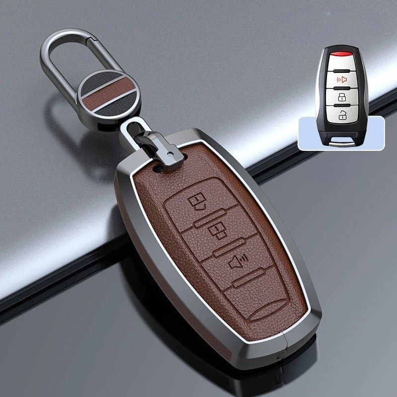 Load image into Gallery viewer, Great Wall Zinc Alloy Leather Car Key Fob Case Cover For GWM Cannon (Pao) Passenger, Commercial
