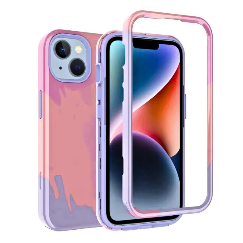 Load image into Gallery viewer, Apple iPhone 14/Pro/Pro Max/Plus 3-in-1 Silicone Dual-sided Shockproof Fashion-Forward Series Case
