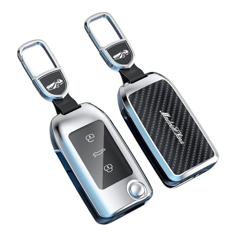 Load image into Gallery viewer, Roewe Zinc Alloy + Carbon Fiber Texture Car Key Fob Case Cover For RX3, RX5, RX5 Plus, RX8, ERX5, i5, i6
