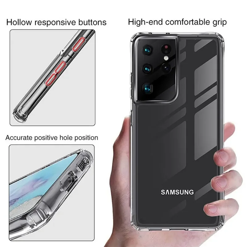 Load image into Gallery viewer, Samsung Galaxy S21 SM-G991/Ultra SM-G998/Plus SM-G996/FE SM-G990 Transparent Soft TPU Shockproof Essentials Series Case
