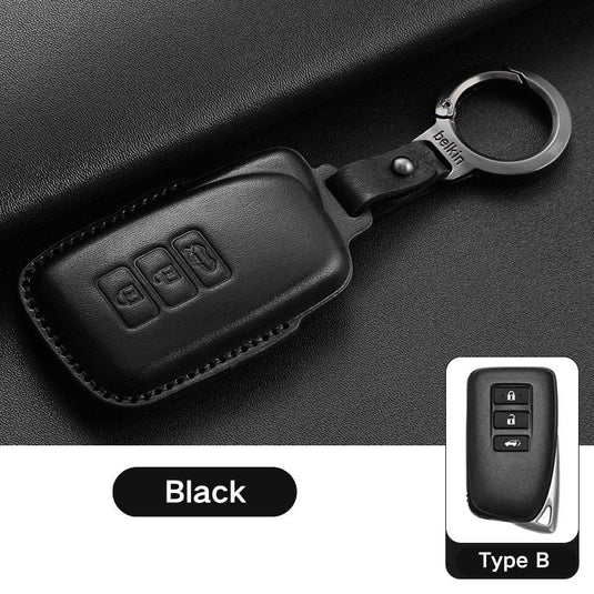 Lexus Full-wrap Genuine Leather Car Key Fob Case Cover For ES200, ES300H, RX300, RX350H, NX260, LX570, RX270