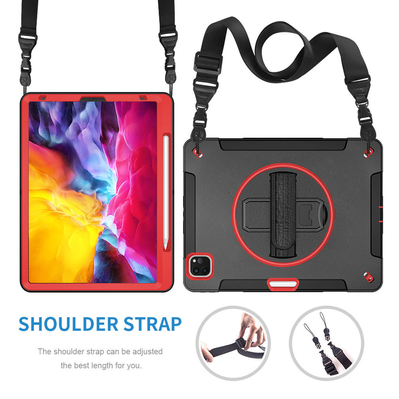 Load image into Gallery viewer, [Built-in Stand][With Wrist Strap] Apple iPad Air 13-inch M3 (2025) EVA Kid Friendly Heavy Duty Ring Holder Stand Case
