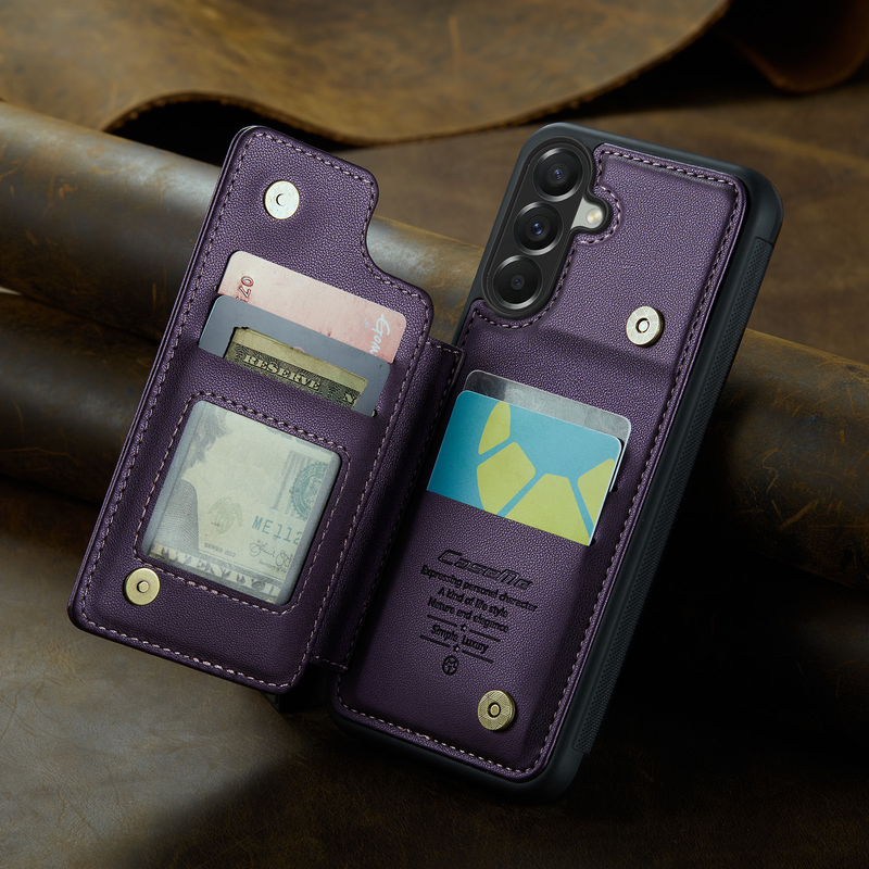 Load image into Gallery viewer, [With Card Slot] Samsung Galaxy A57 (SM-A576) - RFID Flip Premium Leather Wallet Series Case
