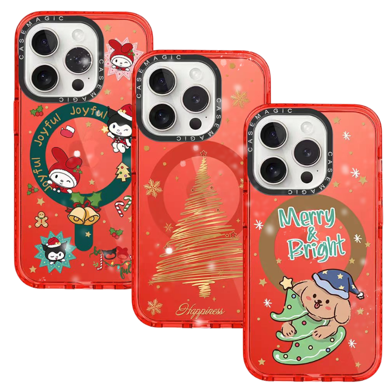 Load image into Gallery viewer, [Magsafe Comptible] Apple iPhone 13/Pro/Pro Max Glitter Christmas Shockproof Silicone Fashion-Forward Series Case
