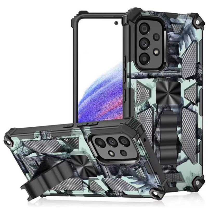 Load image into Gallery viewer, [Built-in Stand] Samsung  Galaxy S24 SM-S921/Plus SM-S926/Ultra SM-S928 Army Camouflage Armor Anti-fall Bracket Protection Heavy Duty Series Case
