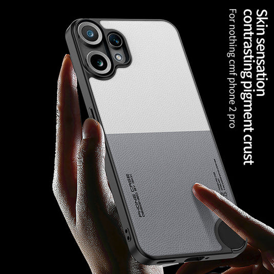 Nothing CMF Phone 2 Pro - Two-Tone PU Leather Protective Essential Case - i-Station Mobile Phone & Electronic Device Repair and Accessories