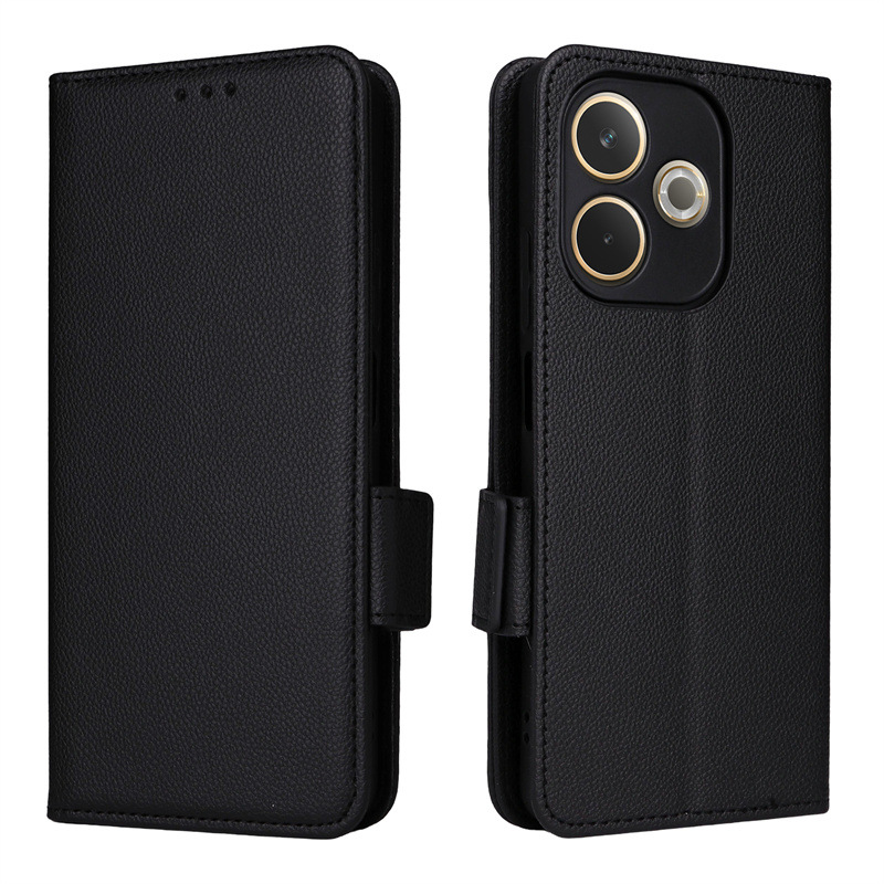 Load image into Gallery viewer, [With Card Slot] OPPO A5 Pro 5G - Premium Lychee-Grain Flip Leather Case With Detachable Wrist Strap
