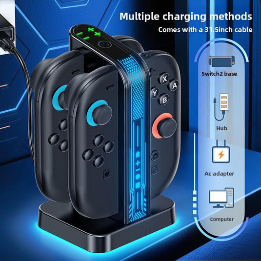 Nintendo Switch 2 (2025) Joy-Con Controller Charging Dock Station with RGB Light