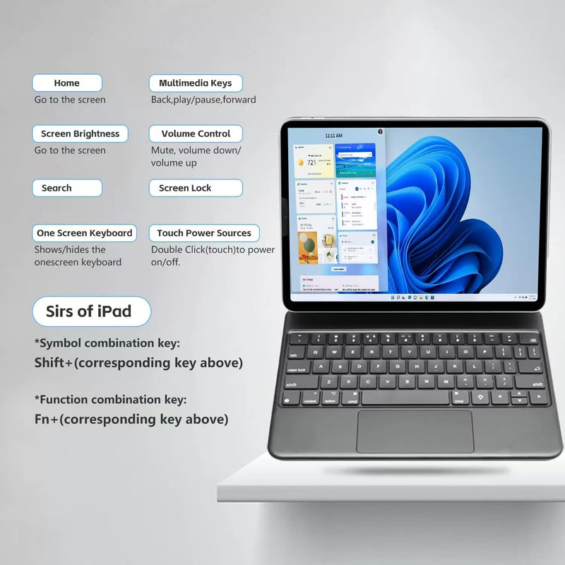 Load image into Gallery viewer, Apple iPad Air 6 11&#39;&#39; 6th Gen (2024) Multi-functional New Magic Floating Keyboard Case
