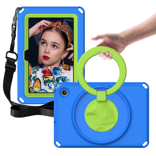 [Built-in Shoulder Strap][With Ring Bracket] Apple iPad Mini 6/7 8.3'' 6/7th Gen (2021/2024) Cartoon EVA Friendly Heavy Duty Case