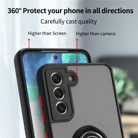 [With Ring Bracket] Samsung Galaxy S8 SM-G950/Plus SM-G955 Liquid Matte Full-cover Protective Essentials Series Case