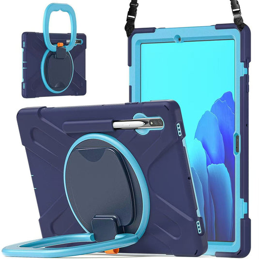 Samsung Galaxy Tab S7 Plus/S7 FE/S8 Plus 12.4" - Multifunctional Shockproof Heavy Duty Series Case With Shoulder Strap