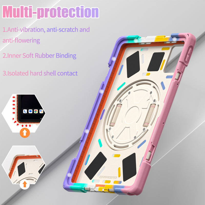 Load image into Gallery viewer, [Built-in Stand] Lenovo Tab K11 Plus 11.45&quot; 2024 (TB352FU/XU) - Kid Shockproof Heavy Duty Series Case With Shoulder Strap
