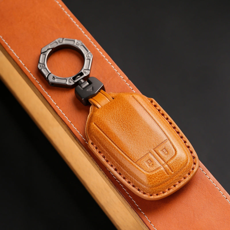 Load image into Gallery viewer, Isuzu Handcrafted Genuine Leather Car Key Fob Case Cover For D-MAX, MU‑X
