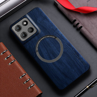 [Magsafe Compatible] Motorola Moto Edge 60/Fusion/Pro - Ultra-Thin Wood Texture Shockproof Protective Case - i-Station Mobile Phone & Electronic Device Repair and Accessories