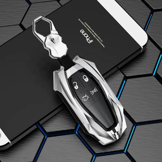 Maserati Zinc Alloy & Silicone Car Key Fob Case Cover with Lock Buckle for Levante, MC20, Ghibli, Quattroporte 2014-2022 – Premium Protection Cover - i-Station Mobile Phone & Electronic Device Repair and Accessories