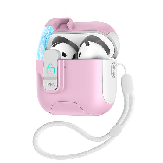 Apple AirPods 4 - Stylish Drop-Proof Case with Secure Lock & Magnetic Lid