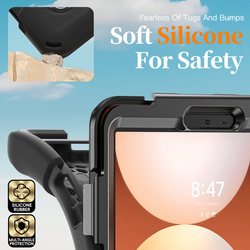 Load image into Gallery viewer, Samsung Galaxy Tab A11  (2025) 8.7&quot; - Heavy Duty 360 Degree Rotate Stand Hand Strap Case With Shoulder Strap

