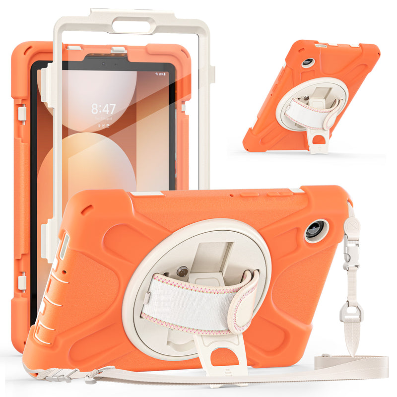 Load image into Gallery viewer, Samsung Galaxy Tab A11  (2025) 8.7&quot; - Heavy Duty 360 Degree Rotate Stand Hand Strap Case With Shoulder Strap
