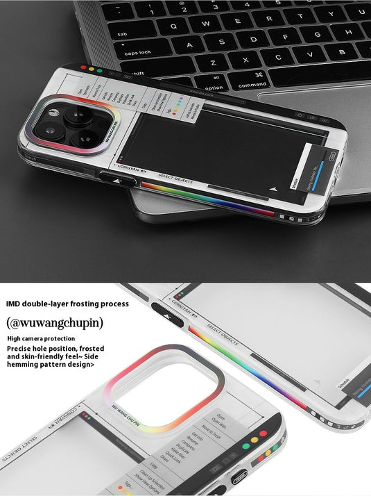 [Built-in Picture] Apple iPhone 16/Pro/Pro Max desktop pop-up window design style for placing photos Shockproof Fashion Series Case