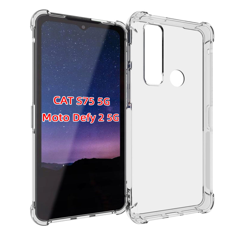 Load image into Gallery viewer, Motorola Moto Defy 2 - AirPillow Cushion Transparent Soft Clear TPU Four Corners Protective Case With 2PC 9H Tempered Glass Screen Protector
