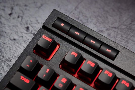 Corsair Compatible K63 Compact Gaming Tastatur, MX-Red, Rote LED - Schwarz