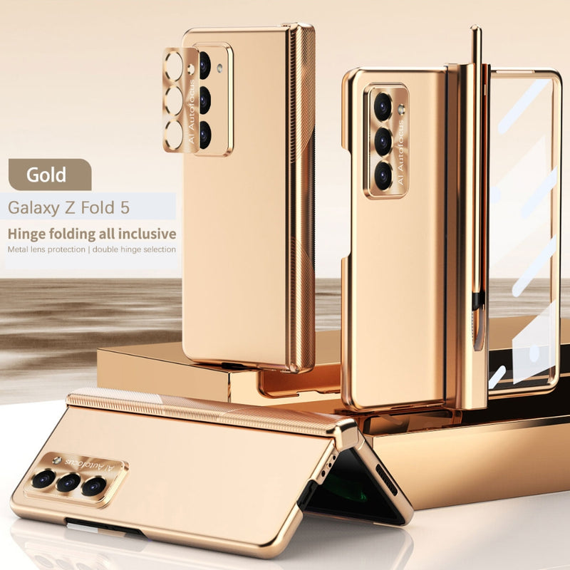 Load image into Gallery viewer, [With Pen Slot] Samsung Galaxy Z Fold 6(SM-F956) - Full Coverage Electroplated Magnetic Hinge Shockproof Protective Case
