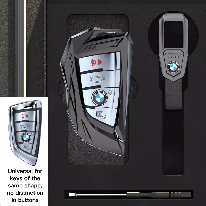 Load image into Gallery viewer, BMW Mecha Style Zinc Alloy Key Case For 1, 3, 5, 7 Series,X1, X3, X5, X6, X7
