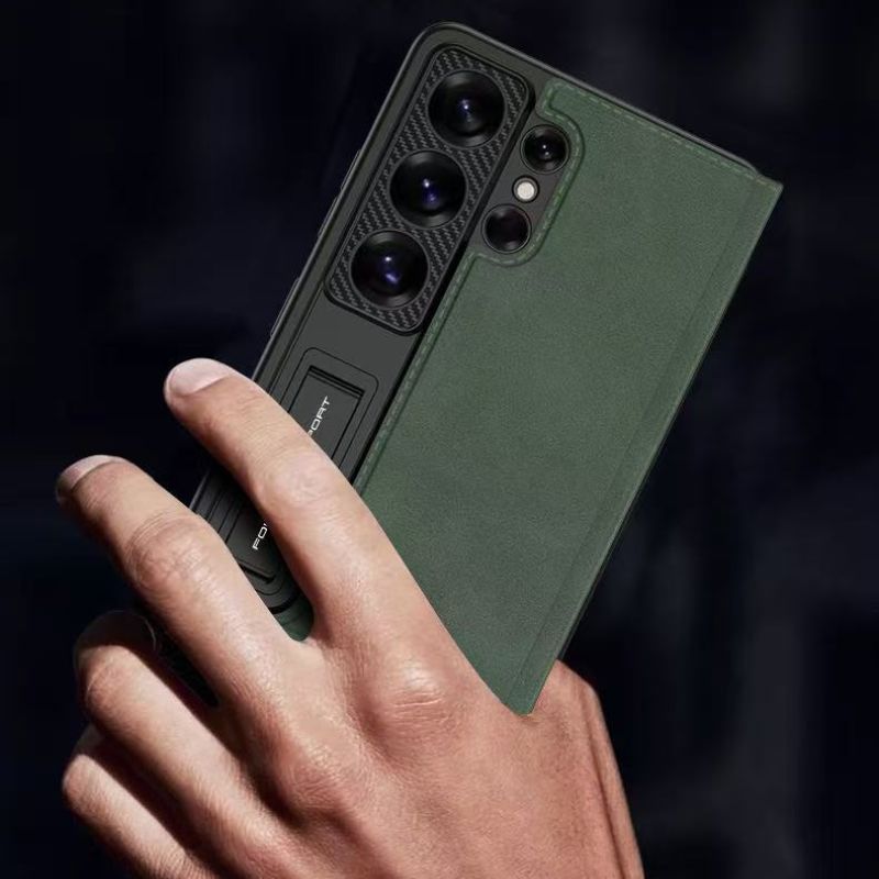 Load image into Gallery viewer, [With Card Slot] Samsung Galaxy S26 Ultra - Business Style Matte Leather Flip Magnetic Clasp Wallet Case
