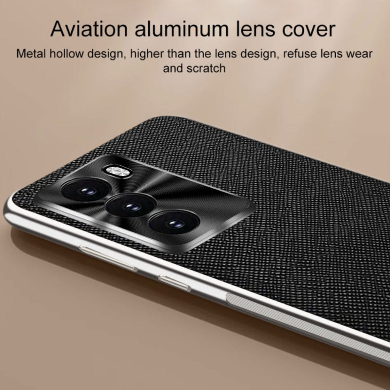 Load image into Gallery viewer, OPPO Reno12/Pro - Silver Edge Cross Texture PU Leather Phone Case
