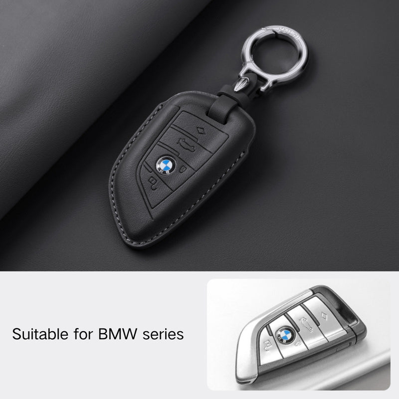 Load image into Gallery viewer, BMW Leather Car Key Protective Case For 1, 2, 3, 5, 7 Series, X1, X3, X5, X6, X7, ix1, ix40, ix50, i8
