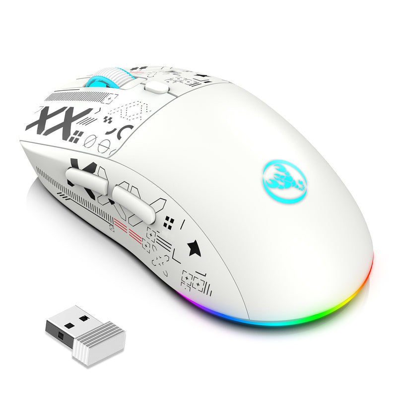 Load image into Gallery viewer, Three-Mode Wireless Bluetooth Mouse Lightweight Noise-Fre 7 Colors RGB Gaming Mouse 3600-DPI
