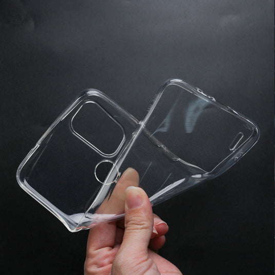 Nokia C31 - AirPillow Cushion Transparent Soft Clear TPU Case With 2PC 9H Tempered Glass Screen Protector