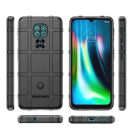 Motorola Moto G9/G9 Play/G9 Power/G9 Plus - Shield Shockproof Rugged Heavy Duty Case With 2PC Tempered Glass Screen Protector